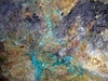 6 Farbenprachtige Kupferminerale an der Stollenwand - PS
